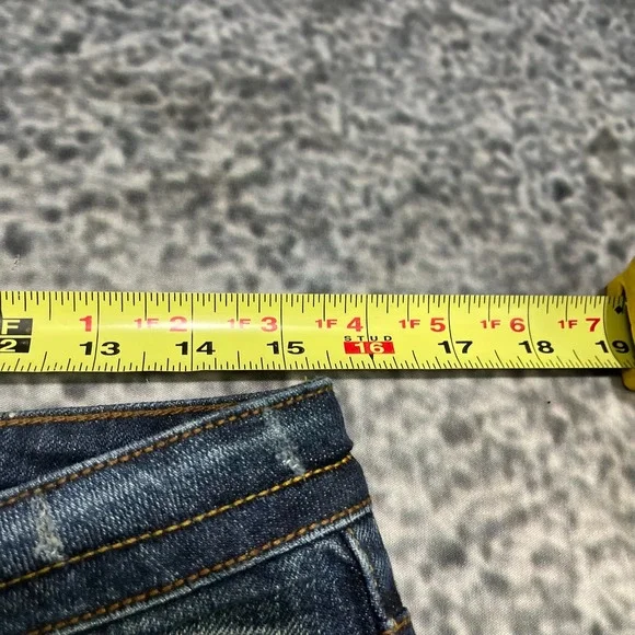 Seven7 Jeans Womens 30x34 Blue Low Rise Bootcut Flare Western Hippie Y2K - Picture 9 of 16